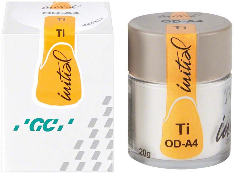 GC Initial Ti Opaque Dentin ODA4 im Glasbehälter mit Verpackung