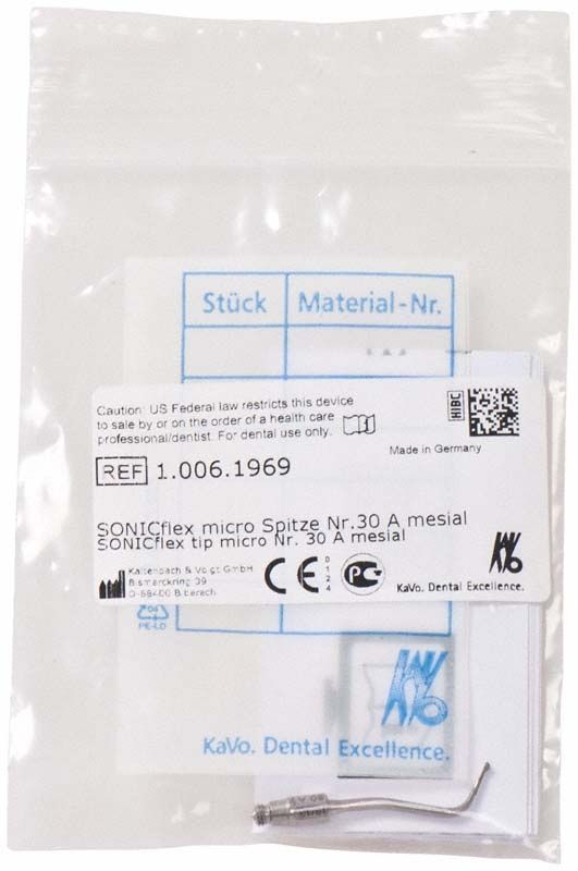 Verpackung der SONICflex micro Spitze Nr. 30A mesial für Zahnmedizin.
