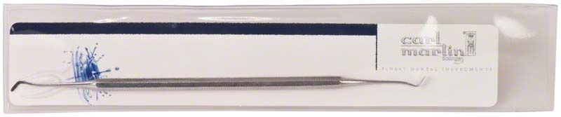 Doppelendiger Heidemannspatel für zahnärztliche Füllungstechniken in Verpackung.