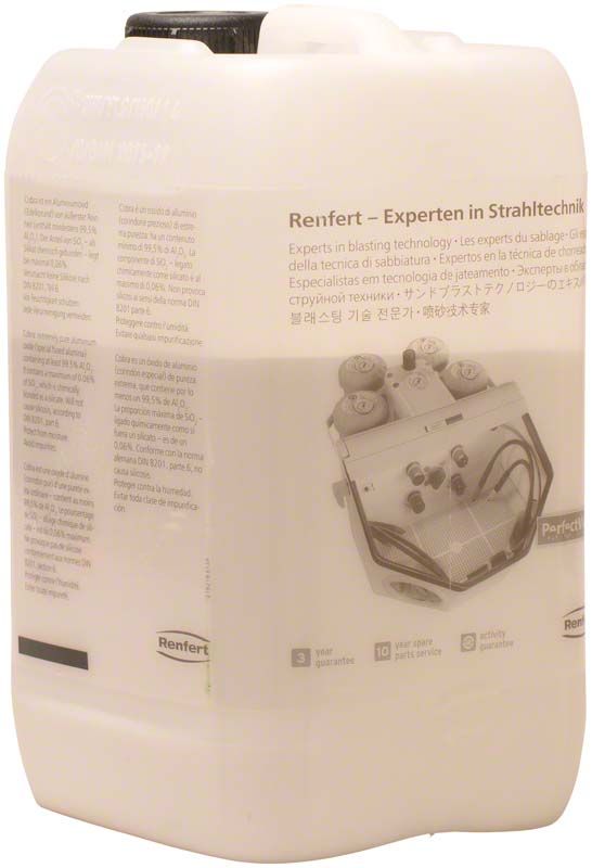 Cobra Aluoxyd 25µm weiß 5kg Kanister für Dentalanwendungen.