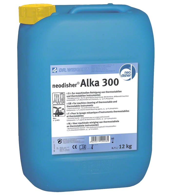 Neodisher® Alka 300 Kanister mit 12 kg Reinigungsmittel.