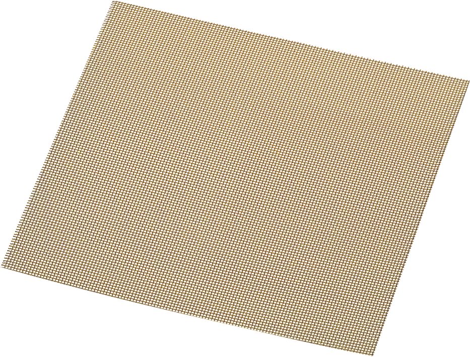 Vergoldetes Verstärkungsgitter mit grober Struktur, 10 x 10 cm.