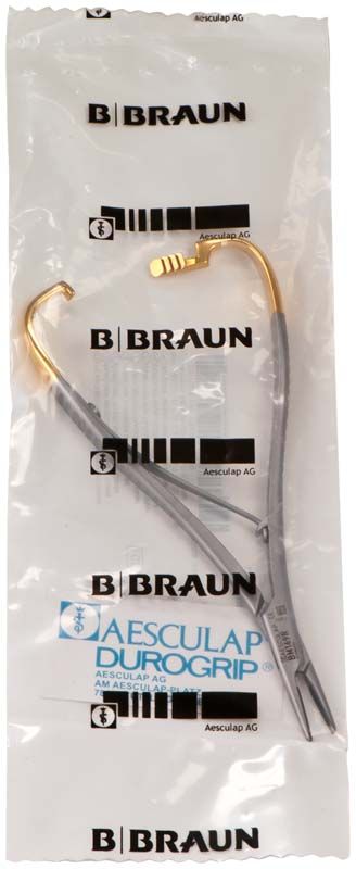 Steriler DUROGRIP® Nadelhalter MATHIEU-STANDARD in Originalverpackung, 14 cm.