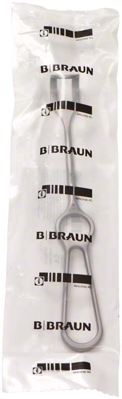 Steriler Wundhaken MIDDELDORPF, 20 x 22 mm, in transparenter Verpackung.