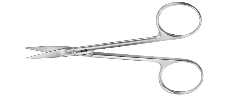 Aesculap Fadenschere gerade, spitz aus rostfreiem Stahl.