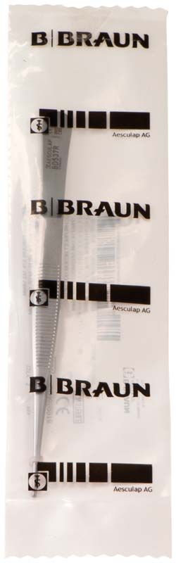Chirurgische Pinzette Durogrip gerade 145mm in steriler Verpackung.