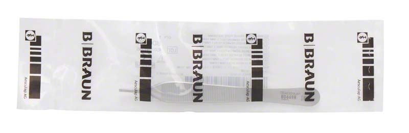 Chirurgische Pinzette Semken 145mm in steriler Verpackung von B. Braun.