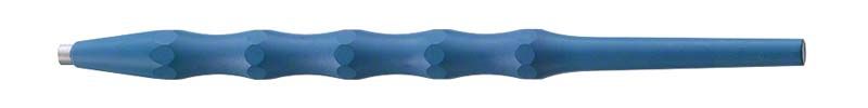 Blauer ergonomischer Mundspiegelgriff aus Kunststoff für Dentalanwendungen.