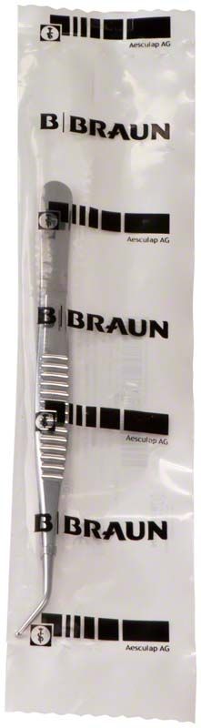 Zahnpinzette LONDON-COLLEGE von Aesculap in steriler Verpackung.