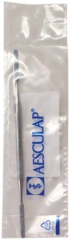 Zementspatel 18,5 cm in transparenter Verpackung von Aesculap.