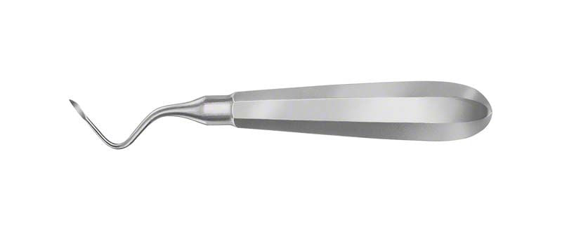 Wurzelheber nach links gebogen mit ergonomischem Griff.