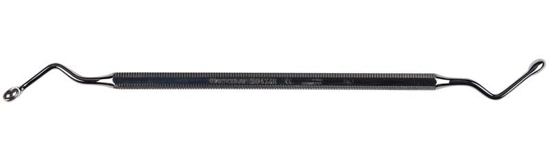 Zahnmedizinisches Instrument Scharfer Löffel HEMINGWAY Figur 4 aus Metall.