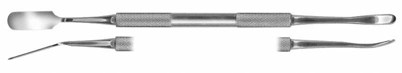 Raspatorium Prichard Figur PS-3S aus Edelstahl mit geriffeltem Griff.