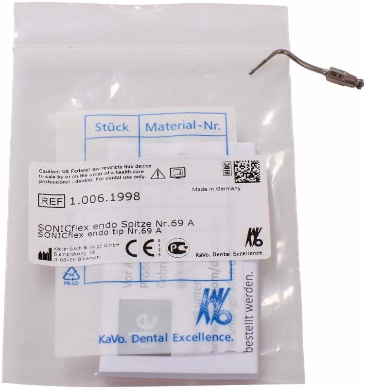 SONICflex endo Spitze Form 69A in Verpackung mit Beschriftung.
