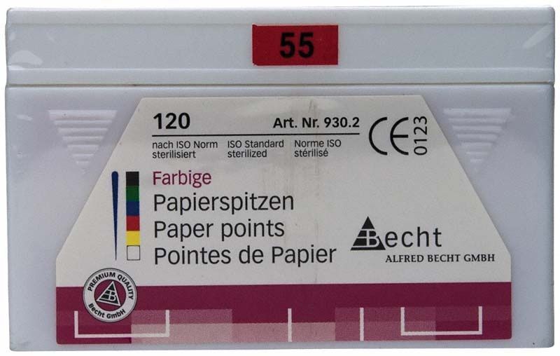 Farbiges Papierspitzen-Set Gr. 055 rot, 120 Stück, Alfred Becht.