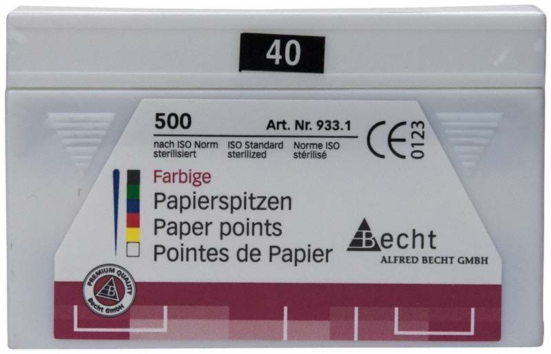 Farbige Papierspitzen Gr. 040 schwarz, 500er Packung von Alfred Becht.