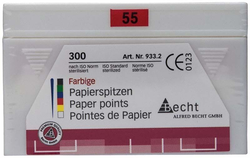 Verpackung von roten Papierspitzen Gr. 055, 300 Stück, Alfred Becht.