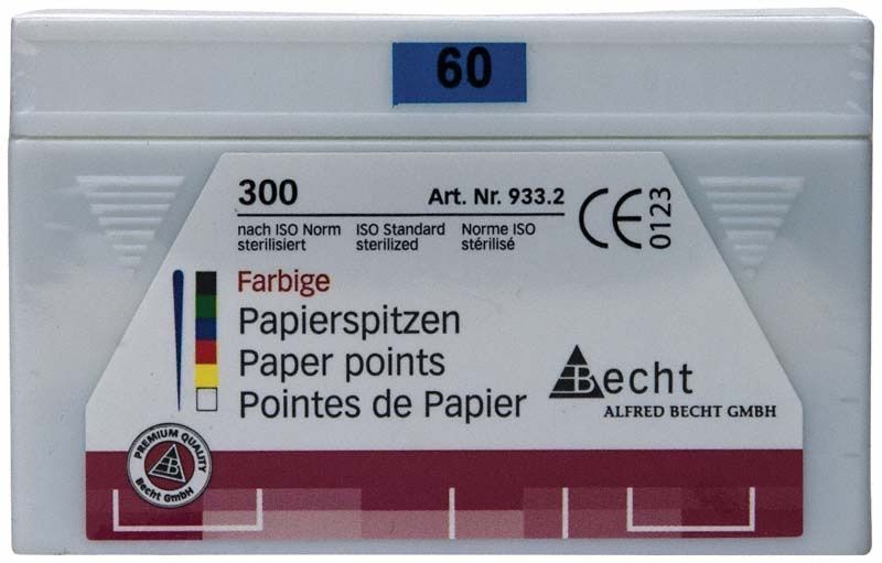 Farbige Papierspitzen Gr. 060 blau, 300 Stück, ISO-normiert.