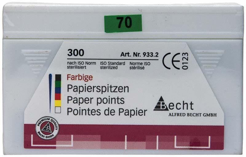 Verpackung der Papierspitzen color Gr. 070 grün von Alfred Becht.