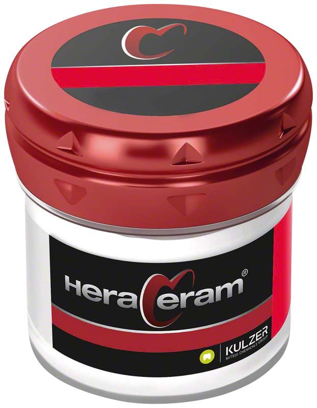 HeraCeram® Dentin DD3 20g in rotem Kunststoffbehälter mit Schraubverschluss.