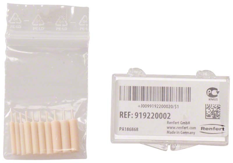 Haltestifte in Verpackung mit Artikelnummer und Herstellerinformationen.