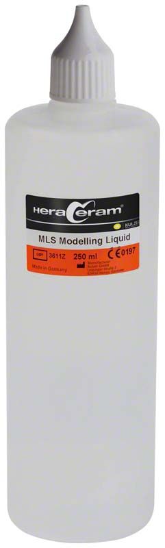 HeraCeram® Modellierflüssigkeit 250ml Flasche mit Dosierspitze.