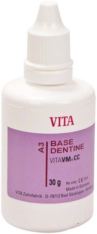 VITAVM®CC BASE DENTINE Flasche, 30g, für provisorische Kronen und Brücken.