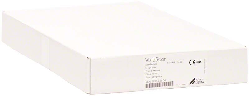 VistaScan View Speicherfolienverpackung von Dürr Dental für Panoramaaufnahmen.