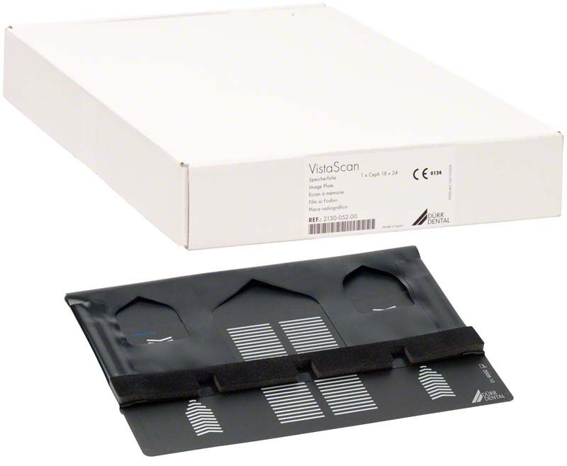 VistaScan View Speicherfolien 18 x 24 cm für Cephalometrie in Verpackung.