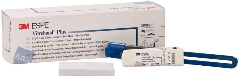 Vitrebond Plus Clicker Refill mit Verpackung und Dispenser.