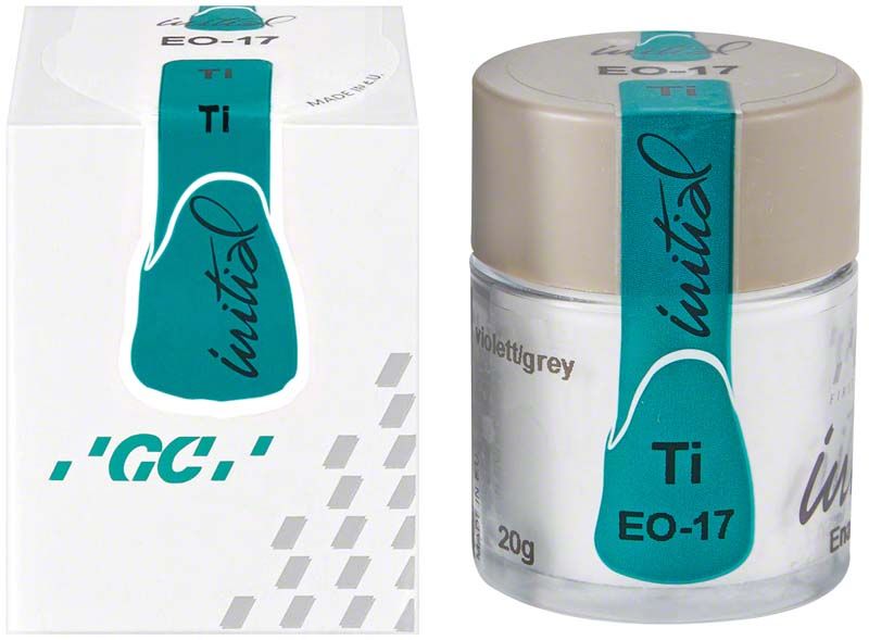 GC Initial Ti Enamel Occlusal EO-17 in weißer Verpackung mit grünem Label.