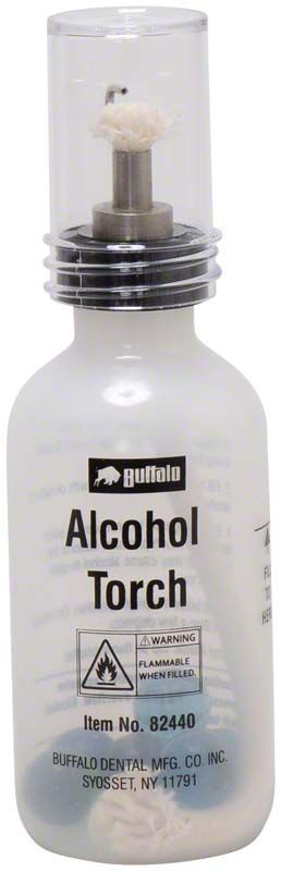 Alkohol Lampe für präzise Anwendungen im Dentalbereich mit Spiritusbrenner.