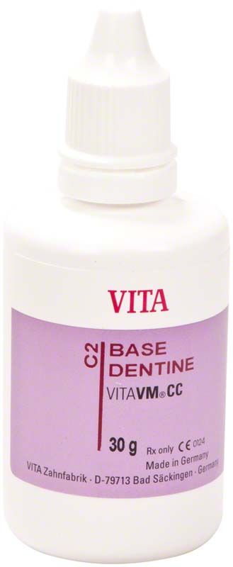 VITAVM®CC BASE DENTINE C2 Flasche, 30g, mit lila Etikett.