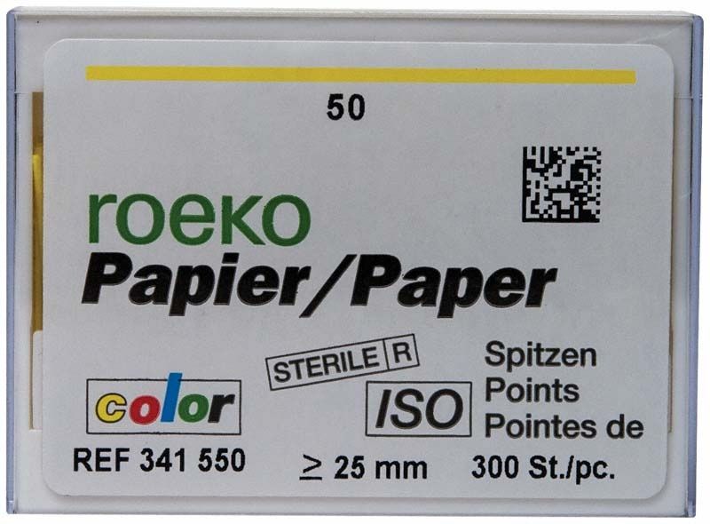 ROEKO Papierspitzen Gr. 050 gelb, farbcodiert, Vorratspackung.