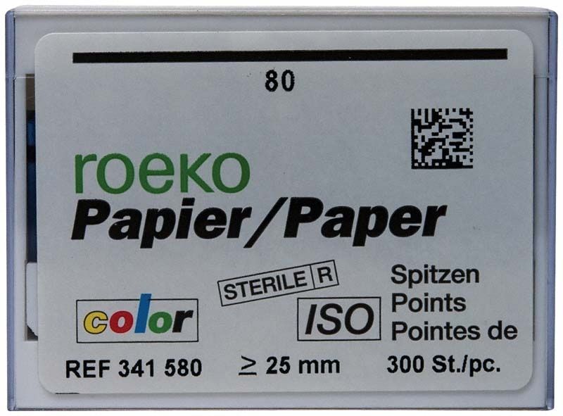 ROEKO Papierspitzen Vorratspackung Gr. 080, farbcodiert schwarz.