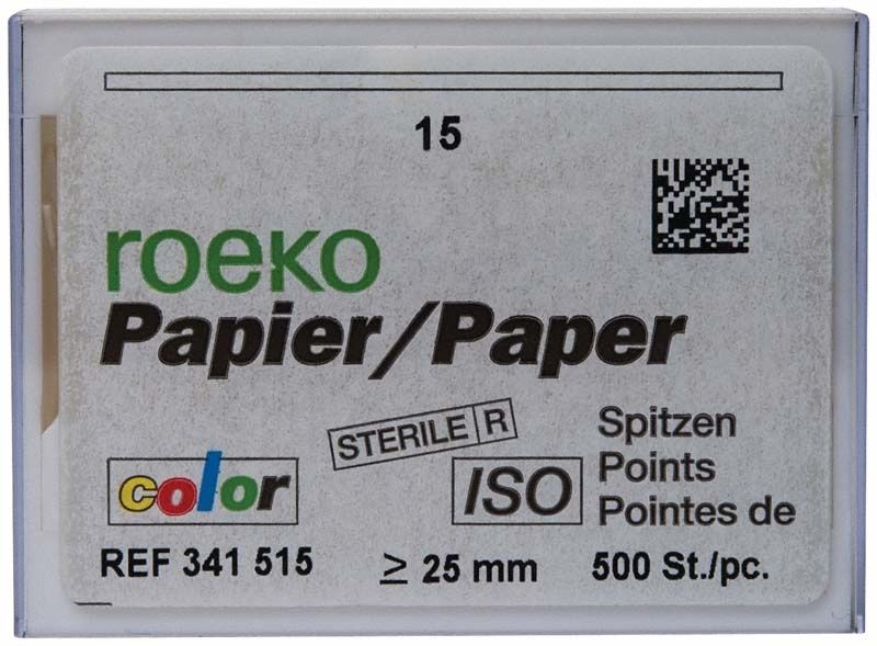 ROEKO Papierspitzen Vorratspackung Gr. 015 mit Farbcodierung.