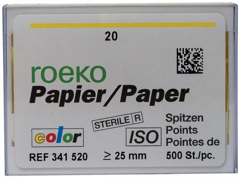 ROEKO Papierspitzen color Vorratspackung Gr. 020 gelb, 500 Stück.