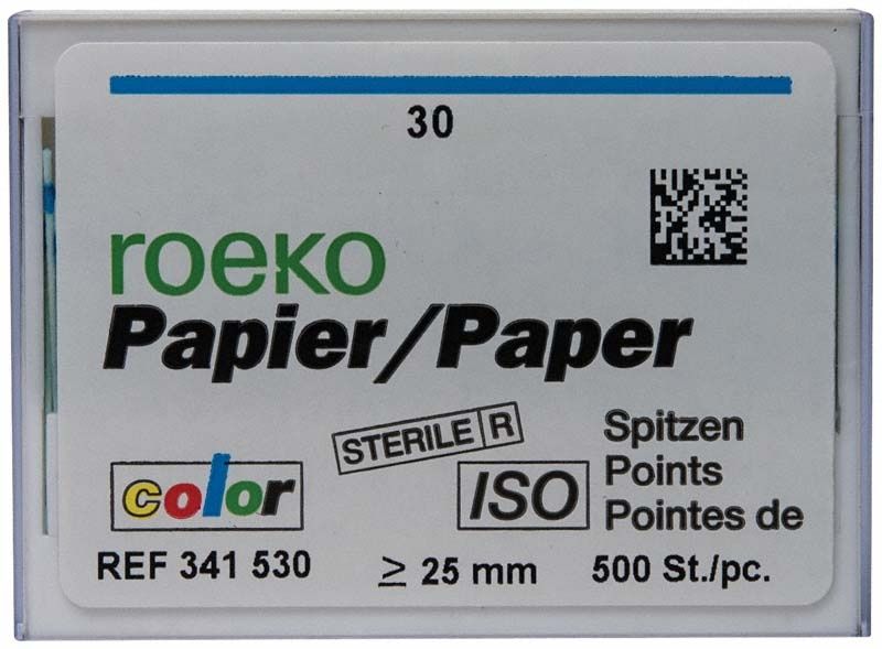 ROEKO Papierspitzen Vorratspackung Gr. 030, farbcodiert, 500 Stück.