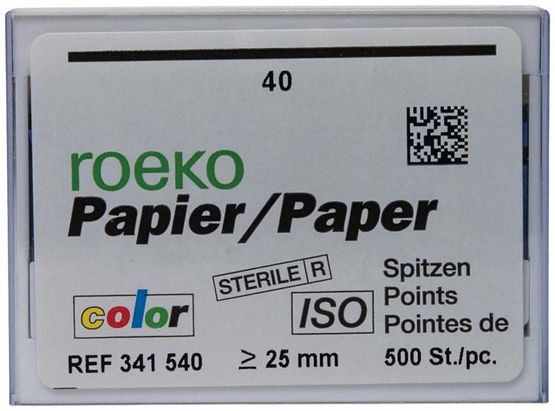 ROEKO Papierspitzen Vorratspackung Gr. 040, 500 Stück, farbcodiert.