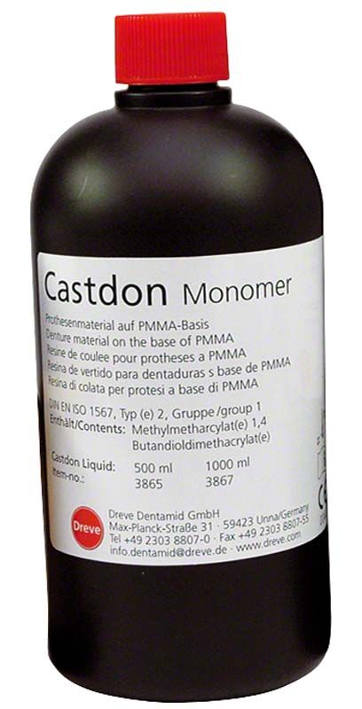Castdon Liquid Flasche 500ml für dentaltechnische Anwendungen.