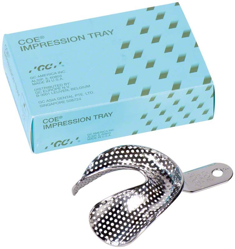 Metall-Löffel Gesamtbogen, unbezahnt, UK medium, mit Verpackung.