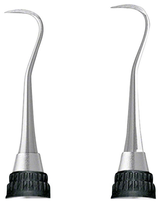Sichel-Scaler Hygienist mit Satin Steel Colours Griff für Zahnreinigung.