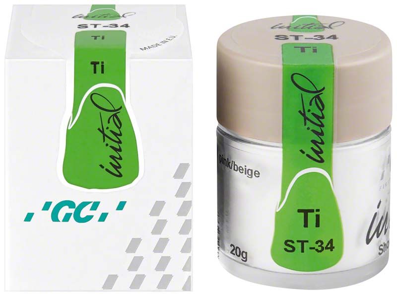 GC Initial Ti Shoulder Transparent ST-34 in Originalverpackung und Glasbehälter.