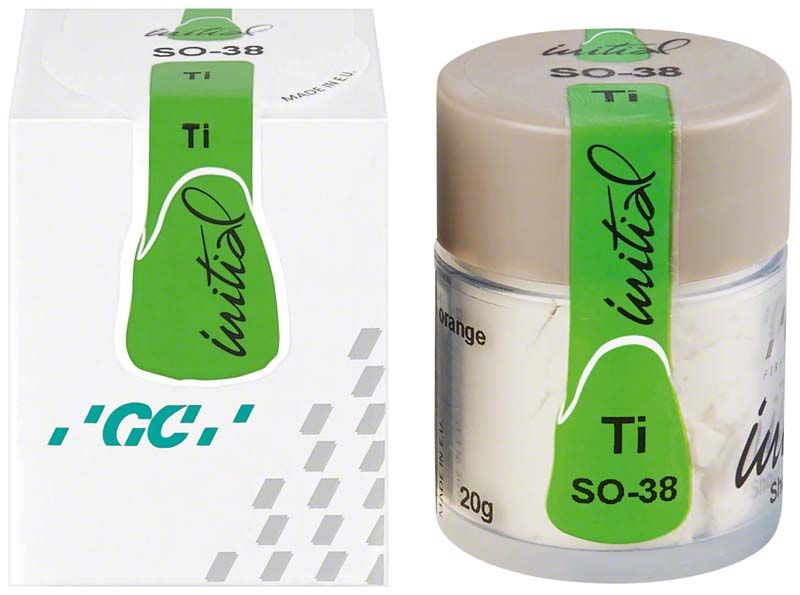 GC Initial Ti Shoulder Opaque SO-38 Verpackung und Produktansicht.