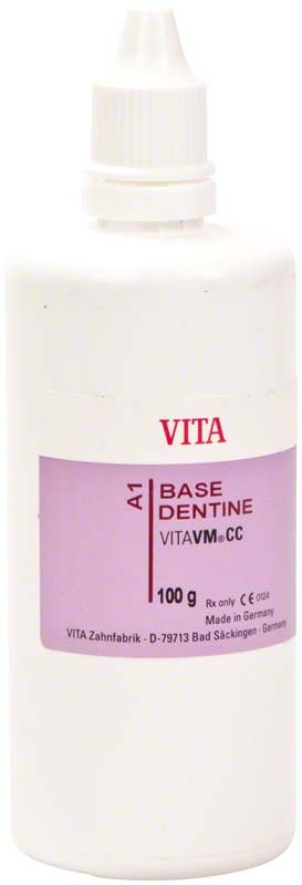 VITA Zahnfarbe VITAVM®CC BASE DENTINE A1, 100g Flasche.