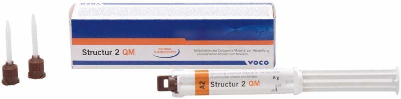 Structur 2 QM Spritze A2 mit Verpackung und zwei Aufsätzen.