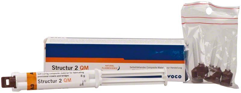 Structur 2 QM Spritze A3 mit Verpackung und Mischkanülen.