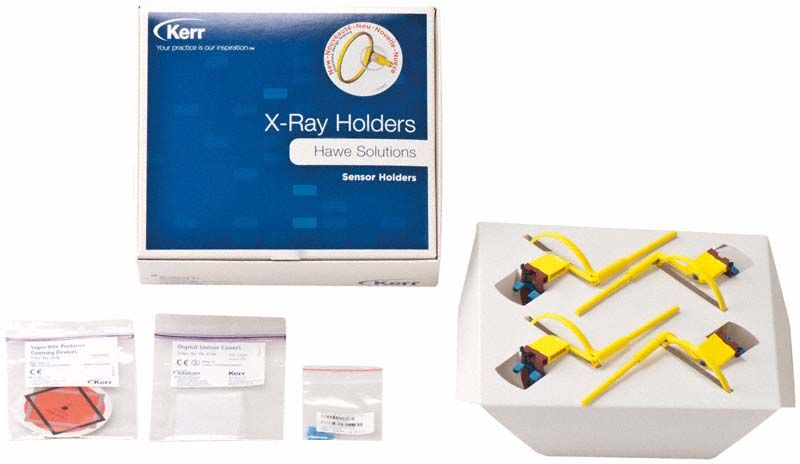 Super-Bite™ Senso mit Ring Posterior Röntgenfilmhalter in Verpackung.