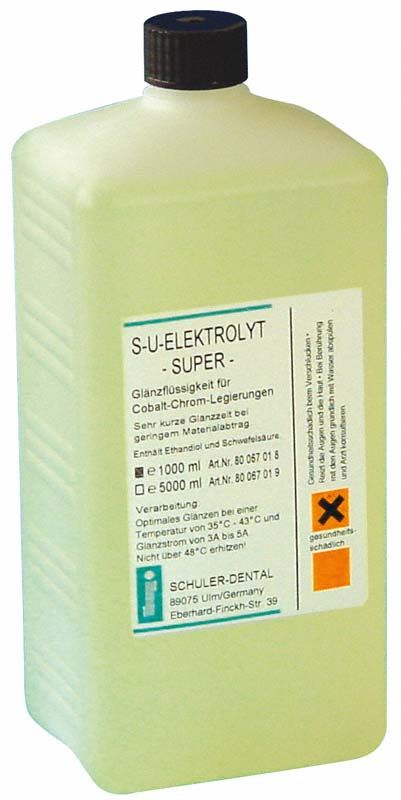 S-U-Elektrolyt-Super 1 Liter Flasche für dentalen Hochglanz.