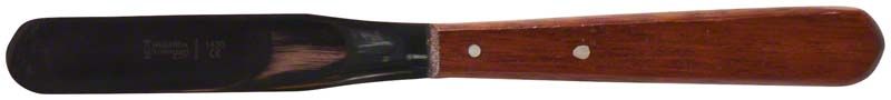 Alginatspatel mit flexiblem Metallkopf und Holzgriff.